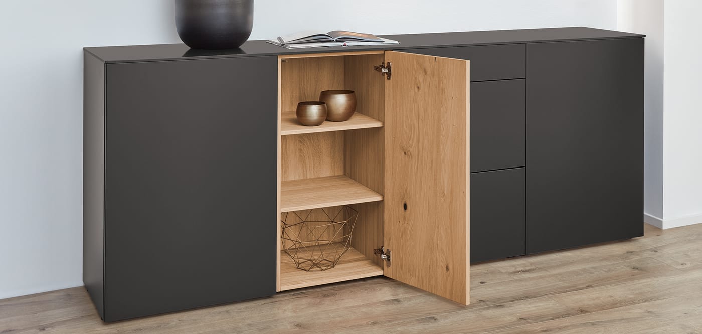 Practice reception and waiting area with wipe-clean surfaces and lockable storage